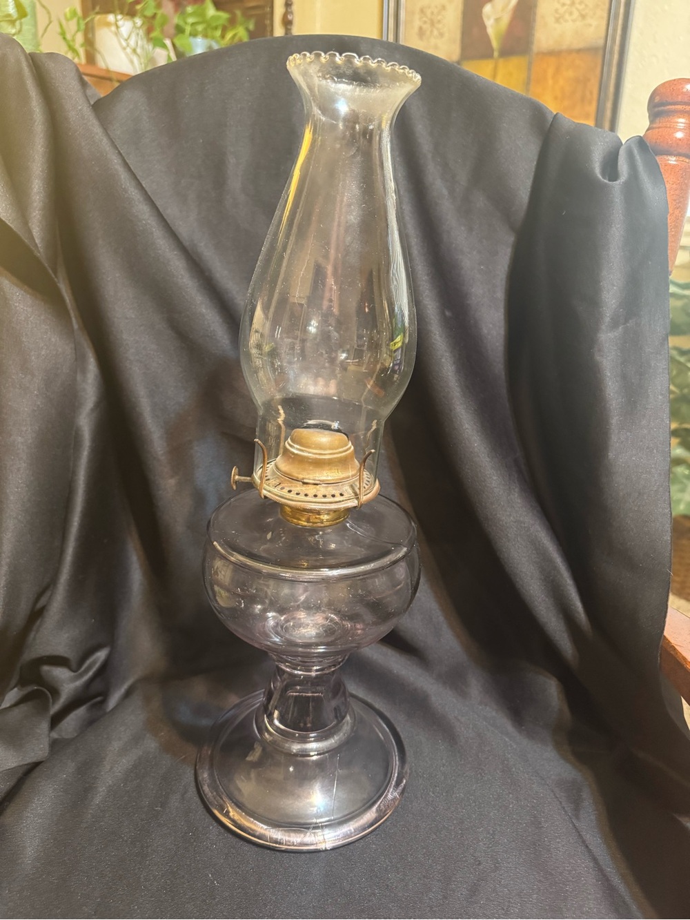 Vintage Glass Oil Lamp